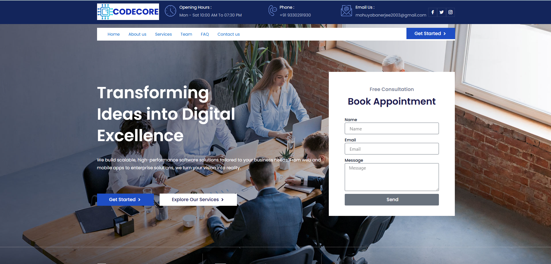 IT Company Website screenshot