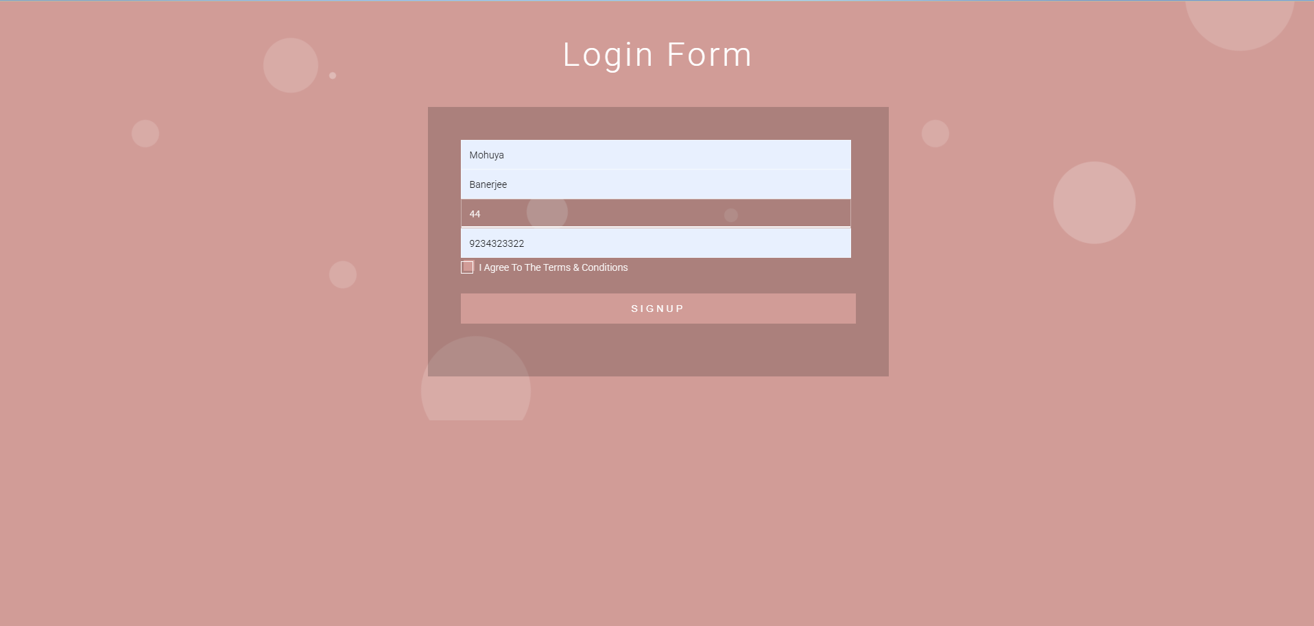 PHP CRUD Application screenshot
